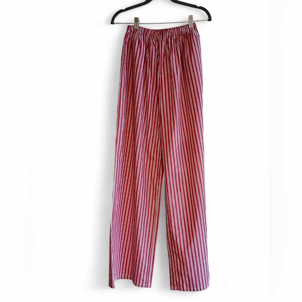 Red,White & Blue Striped Maxy Pant
